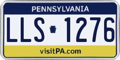 PA license plate LLS1276