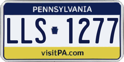 PA license plate LLS1277