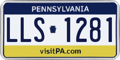PA license plate LLS1281