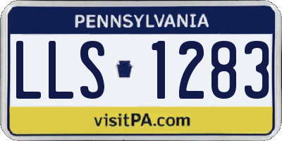PA license plate LLS1283