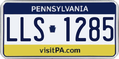 PA license plate LLS1285