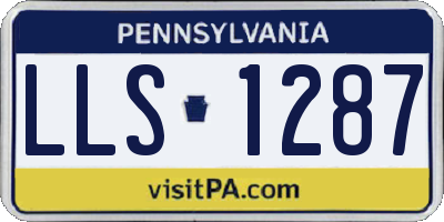 PA license plate LLS1287