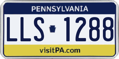 PA license plate LLS1288