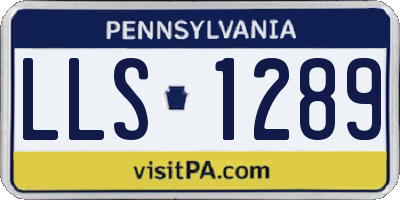 PA license plate LLS1289