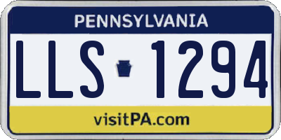 PA license plate LLS1294