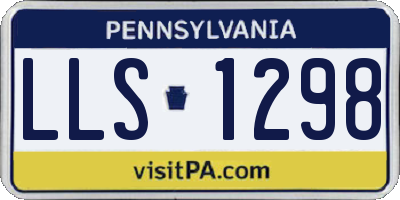 PA license plate LLS1298