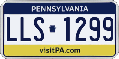 PA license plate LLS1299