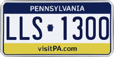 PA license plate LLS1300