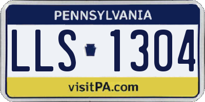 PA license plate LLS1304