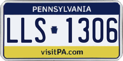 PA license plate LLS1306