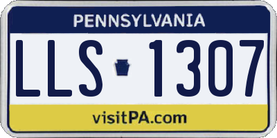 PA license plate LLS1307