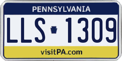 PA license plate LLS1309