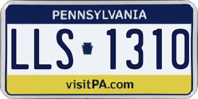 PA license plate LLS1310