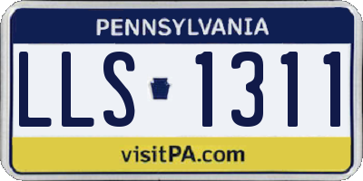 PA license plate LLS1311