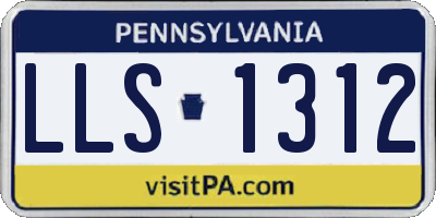 PA license plate LLS1312