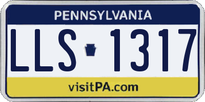 PA license plate LLS1317
