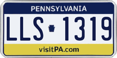 PA license plate LLS1319