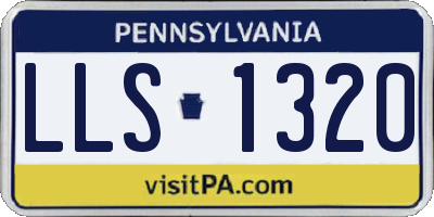 PA license plate LLS1320