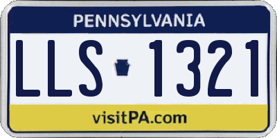 PA license plate LLS1321
