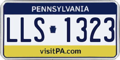 PA license plate LLS1323
