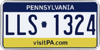 PA license plate LLS1324