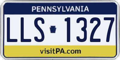 PA license plate LLS1327