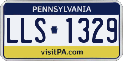 PA license plate LLS1329