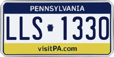 PA license plate LLS1330