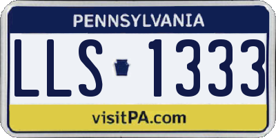 PA license plate LLS1333