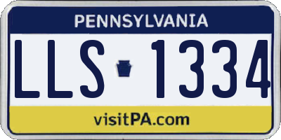 PA license plate LLS1334