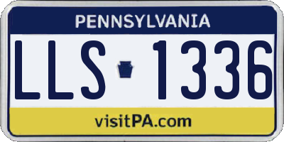 PA license plate LLS1336