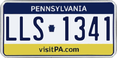 PA license plate LLS1341