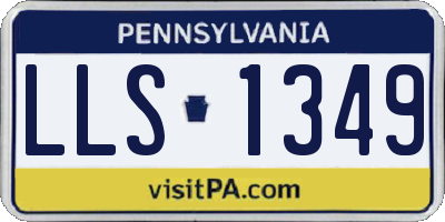 PA license plate LLS1349