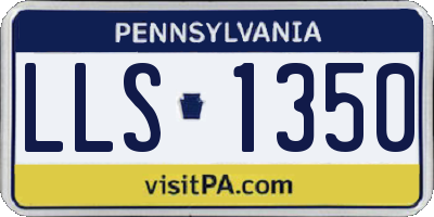 PA license plate LLS1350