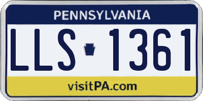 PA license plate LLS1361