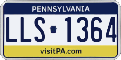 PA license plate LLS1364