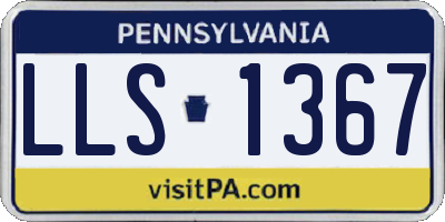 PA license plate LLS1367