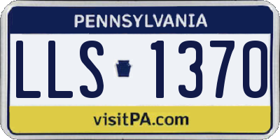 PA license plate LLS1370