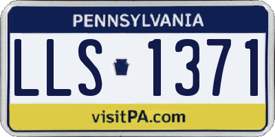 PA license plate LLS1371