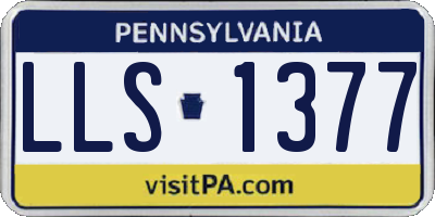 PA license plate LLS1377