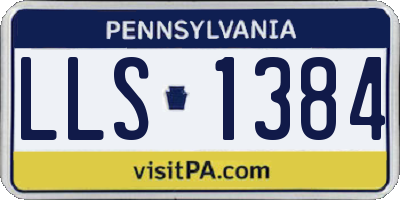 PA license plate LLS1384