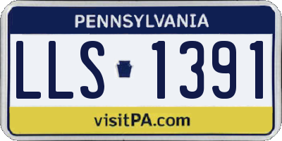 PA license plate LLS1391