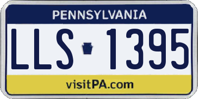 PA license plate LLS1395