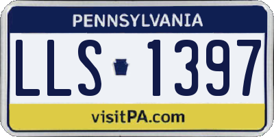 PA license plate LLS1397