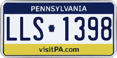 PA license plate LLS1398