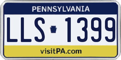 PA license plate LLS1399