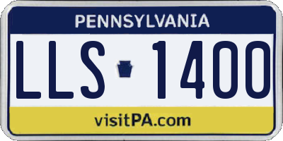 PA license plate LLS1400