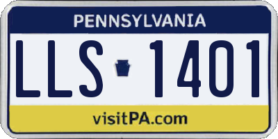 PA license plate LLS1401