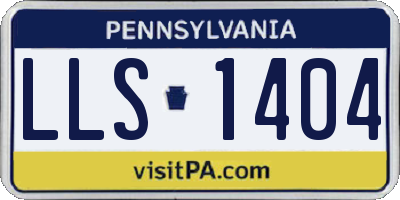PA license plate LLS1404