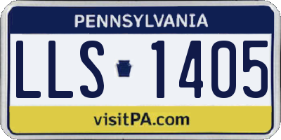 PA license plate LLS1405